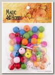 Бусины деревянные детские MAGIC HOBBY арт.MG-B 119 цв.ассорти уп.40г (180±3 шт.) O8 мм, in O1,5мм