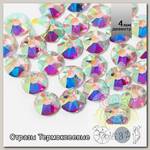 Стразы термоклеевые Xirius 8+8 граней SS16 (3,8-4,0 мм) арт.HF16-02.100 цв.Crystal AB, уп.100шт