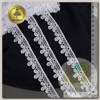 Кружево гипюр KRUZHEVO арт.TBY.2504 шир.25мм цв.01 белый уп.13,71м