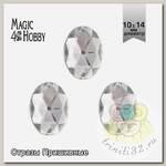 Стразы пришивные акриловые MAGIC 4 HOBBY арт.MG.D.02 10x14 мм овал цв.01 прозрачный уп.100 шт