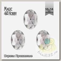 Стразы пришивные акриловые MAGIC 4 HOBBY арт.MG.D.02 10x14 мм овал цв.01 прозрачный уп.100 шт