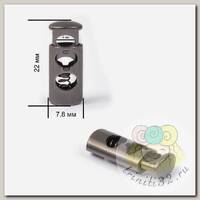 Фиксатор для шнура металл TBY OR.0305-5123 (7,8х22мм, отв.4мм) цв. мат.черный никель уп. 100шт