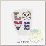 Термотрансфер арт.TBY.1318 LOVE 7,7х8,6см, уп.10шт