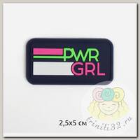Аппликации пришивные арт.TBY.2398 PWR GRL 5х2см,т.синий+салат/розовый уп.20 шт