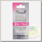 Иглы швейные ручные Maxwell арт.MAX.556 для ремонта и штопки №2, уп.10 игл