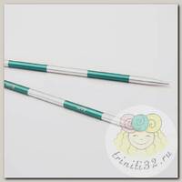 42122 Knit Pro Спицы съемные для вязания SmartStix 3,25мм для длины тросика 28-126см, алюминий, серебристый/изумрудный