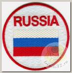 Термоаппликация Russia арт.TBY.FLAG.2 цв.красн/бел/син O80мм уп.10шт