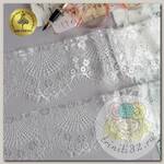 Кружево реснички KRUZHEVO арт.TBY 78188-1 шир.95мм цв.1 белый уп.15м (по 3м)