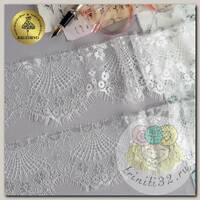 Кружево реснички KRUZHEVO арт.TBY 78188-1 шир.95мм цв.1 белый уп.15м (по 3м)