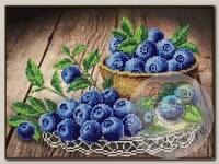 Набор для вышивания бисером ПАУТИНКА арт.Б-1302 Ягодка Черничка 28х20 см