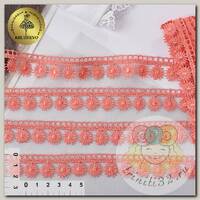 Кружево гипюр KRUZHEVO арт.TR.8GB0730 шир.20мм цв.08 розовый, уп.9м