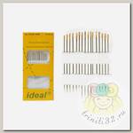 Иглы швейные ручные IDEAL арт.ID-004/ 300B3 (0340-0004), с позолоченным ушком уп.16 игл