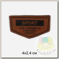 Аппликации пришивные арт.TBY.2348 Sport 4х2,4см уп.20шт