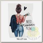 Термотрансфер арт.TBY.1301 Need Summer Now 16х21см, уп.10шт
