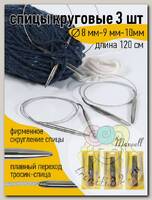 Набор круговых спиц для вязания Maxwell Gold 120 см (8.0 мм/9.0 мм/ 10.0 мм)