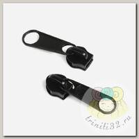 Замок Mzip без фиксатора СП#8 цв.F322 черный уп.500 шт