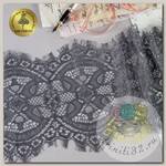 Кружево реснички KRUZHEVO арт.TBY 90003 шир.160мм цв.312 т.серый уп.30м (по 3м)