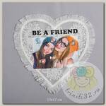 Аппликации пришивные с бусинами арт.TBY.2170 Be A Friend 15х17см, уп.2шт.