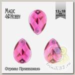 Стразы пришивные акриловые MAGIC 4 HOBBY арт.MG.H.02 13x18 мм капля цв.08 малиновый уп.100 шт