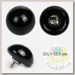 Пуговицы пластик TBY.B306 цв.02 черный 20L на ножке 30шт