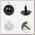 Глаза-бусинки 24мм с фиксатором арт.НК.11351 цв.черный уп.30шт