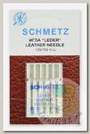 Иглы для бытовых швейных машин Schmetz для кожи 130/705H LL № 80(2)/90(2)/100, уп.5 игл