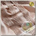 Кружево-стрейч KRUZHEVO арт.TBY.L839 шир.30мм цв.S098 капучино уп.50м