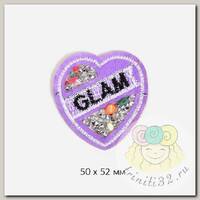 Термоаппликации ТВТ.ТЕР.38.7 со стразами Glam 50х52мм 10 шт
