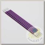 47010 Knit Pro Спицы чулочные для вязания Zing 4,5мм/15см, алюминий, иолит, 5шт