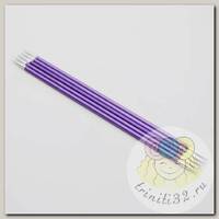 47045 Knit Pro Спицы чулочные для вязания Zing 7мм/20см, алюминий, аметистовый, 5шт