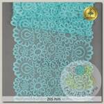 Кружево-стрейч KRUZHEVO арт.TBY.YSTL00839 шир.205мм цв.L422 тиффани уп.25м
