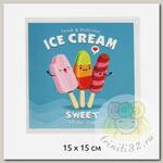 Термотрансфер арт.TBY.1319 Ice Cream 15х15см, уп.10шт