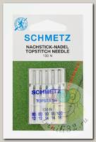 Иглы для бытовых швейных машин Schmetz Топ Стич 130/705H № 80(2), 90(2), 100 уп.5 игл
