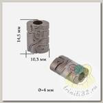 Наконечник для шнура металл TBY OR.6660-0087 (10,3х14,5мм, отв.4мм) цв. черный никель уп. 50шт